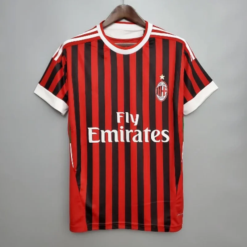 AC Milan Red and Black Striped Jersey