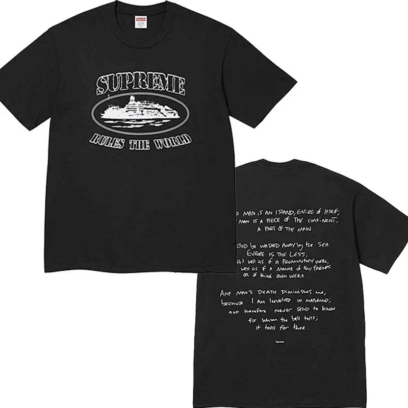 Supreme "RULES THE WORLD" T-Shirt with Poem Text