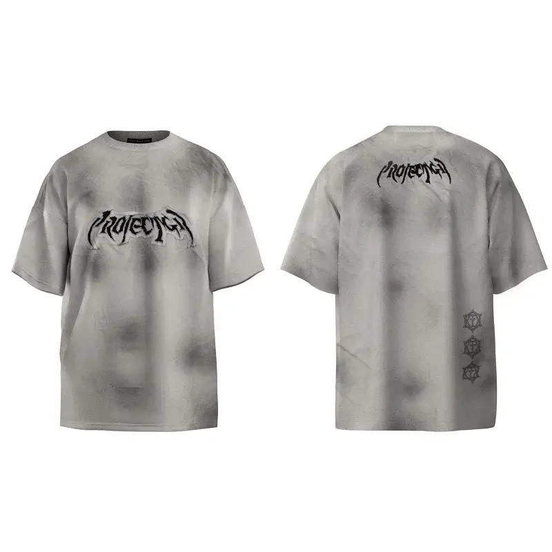 Projectal Gray Tie-Dye Oversized T-Shirt