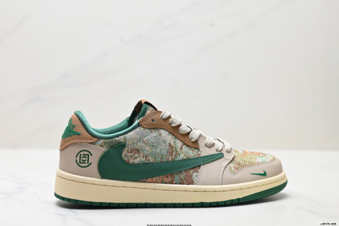 Nike AJ1 Travis Scott Reverse Swoosh Low Basketball Shoes