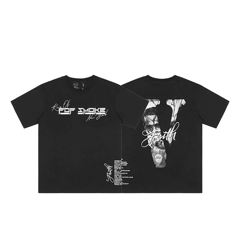 VLONE Pop Smoke Faith Black T - Shirt