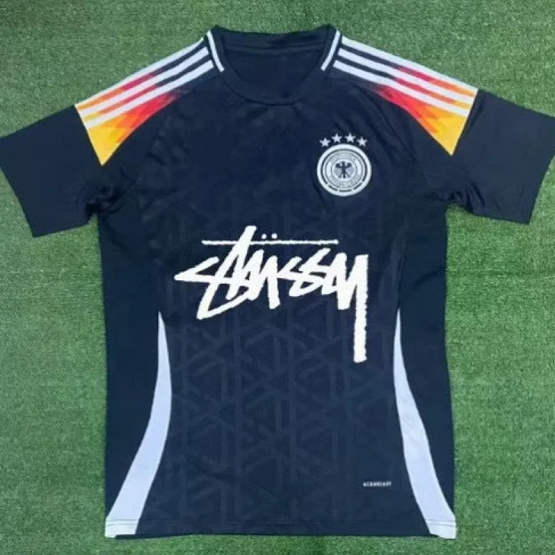 Stussy Germany Jersey with Graffiti & Colorful Stripes