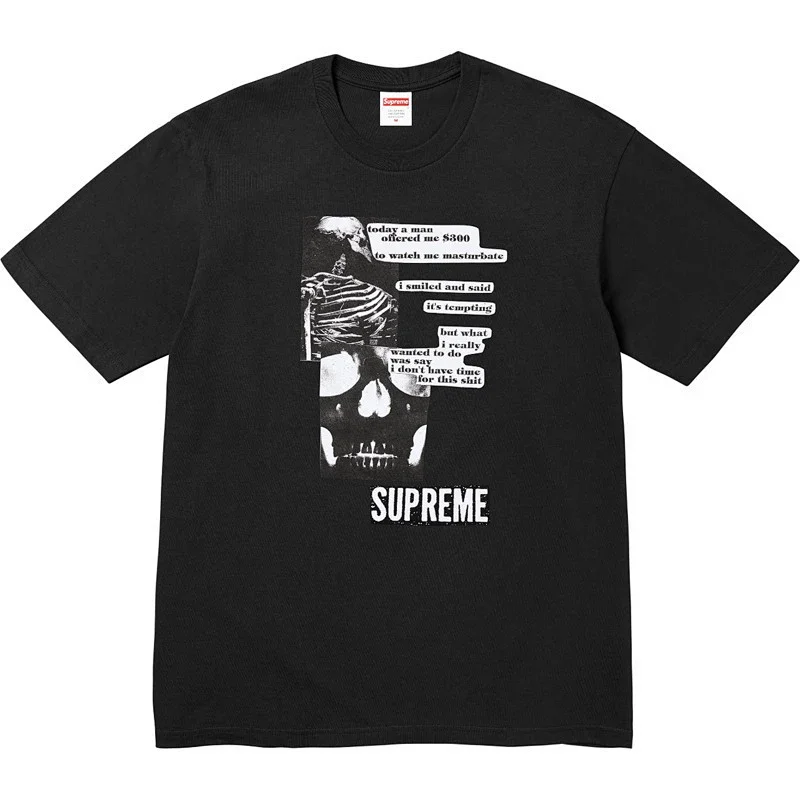 Supreme Black Skeleton Graphic Tee