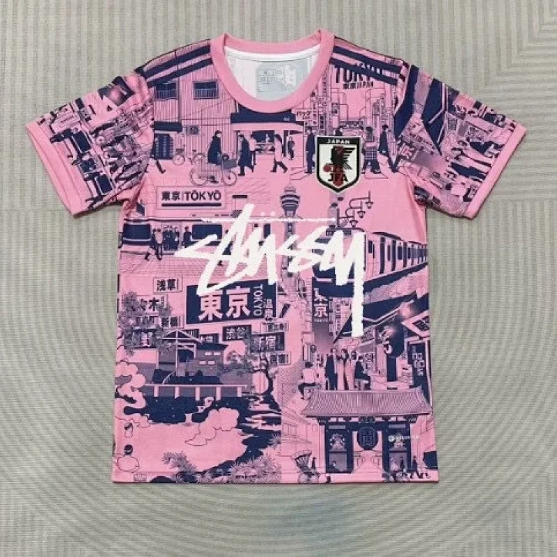 Stussy Pink Tokyo T-Shirt with Japan Badge