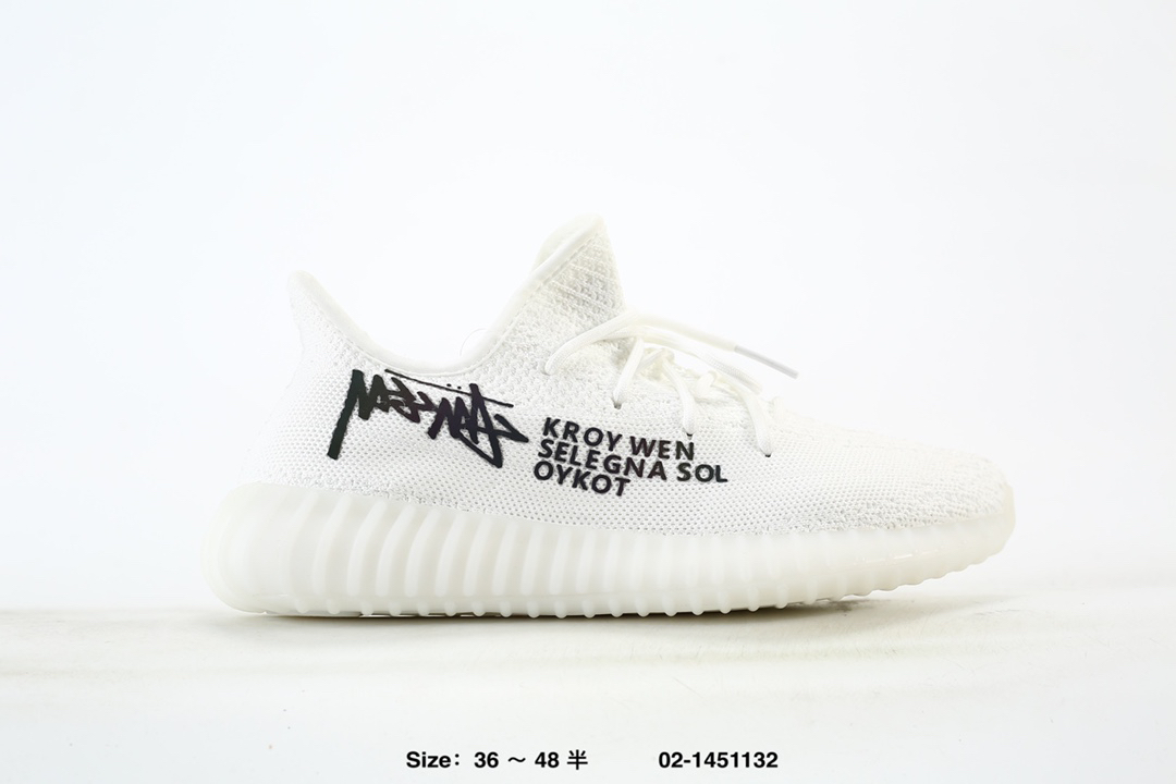 Adidas Yeezy Boost 350 White Signed Shoe