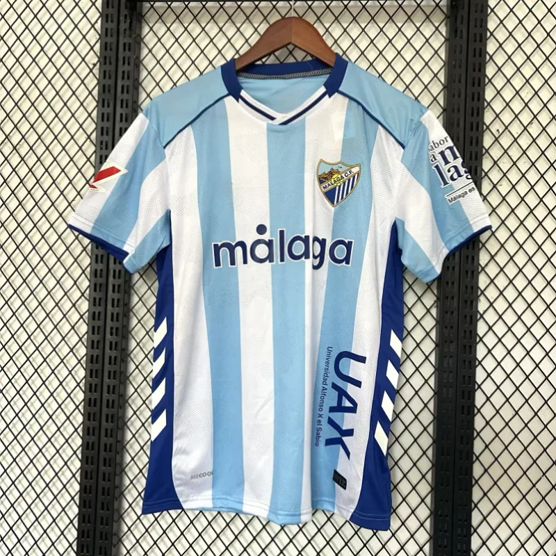 Malaga CF Blue & White Striped Jersey