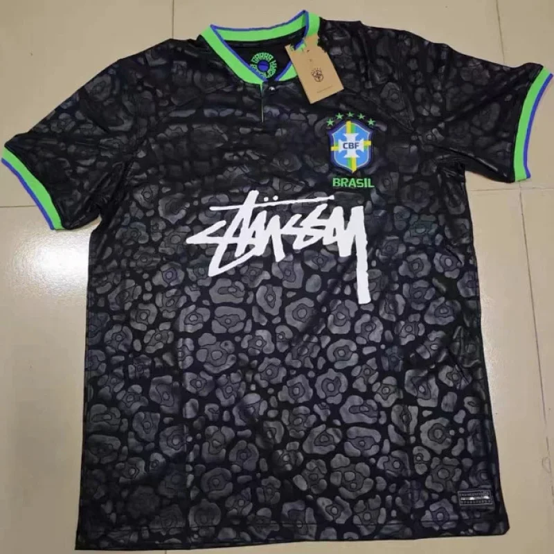 Stussy Brazil Football Jersey with CBF Logo