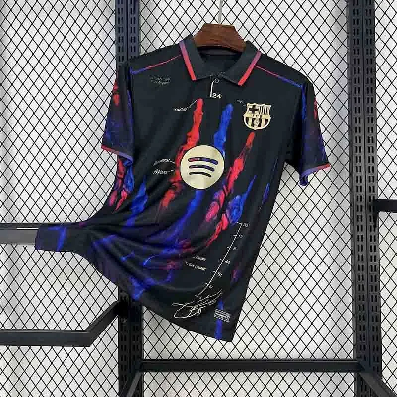 FC Barcelona Black Spotify Jersey with Embossed Badge