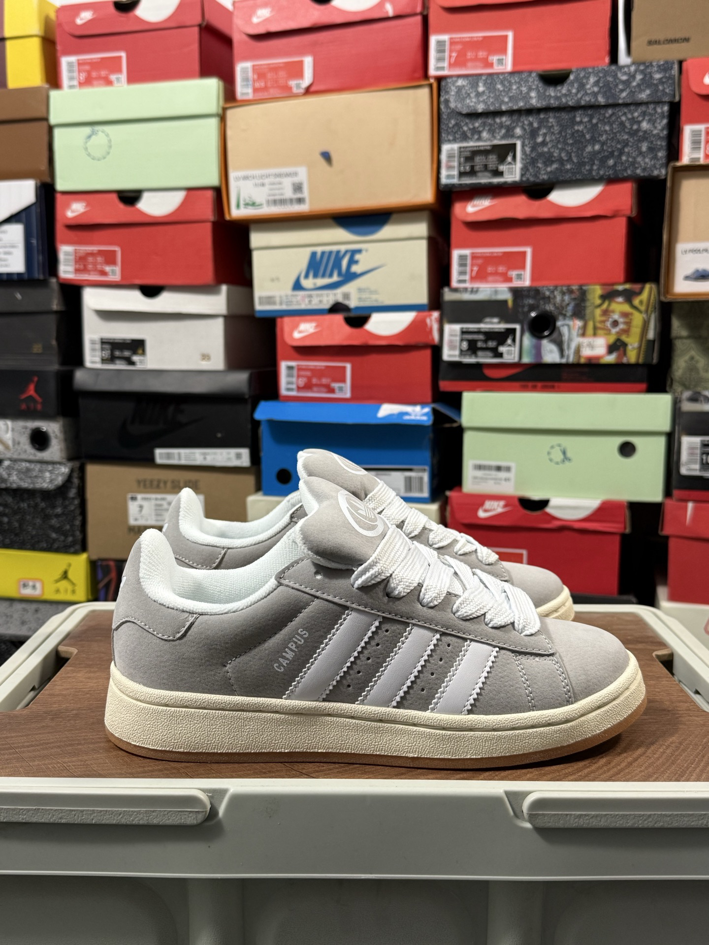 Adidas Campus Gray White Casual Sneakers