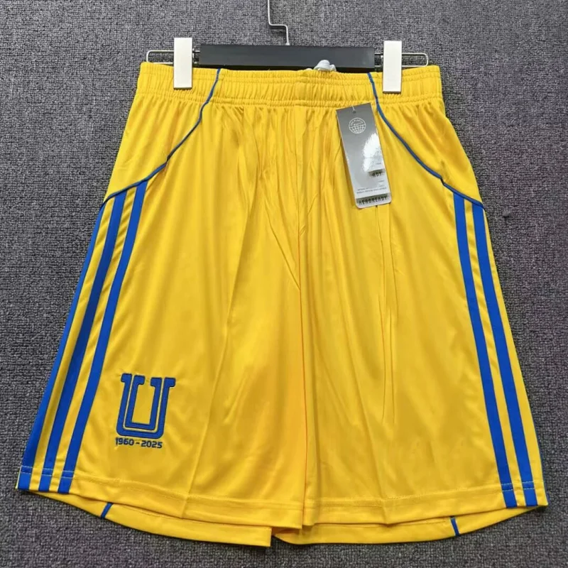 Real Madrid Blue Shorts with White Stripes