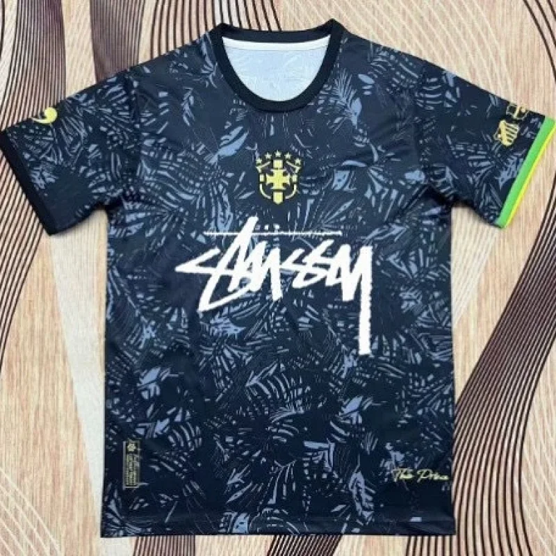 Stussy Brazil Team Black Leaf Jersey
