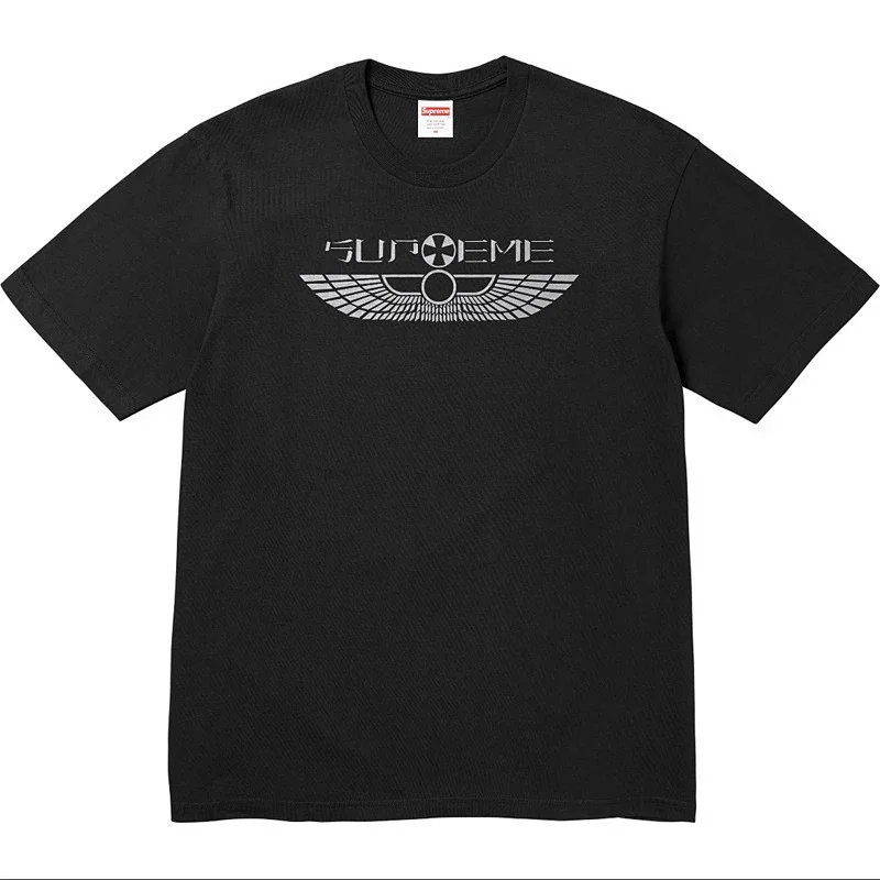 Supreme Black Wing Logo Tee