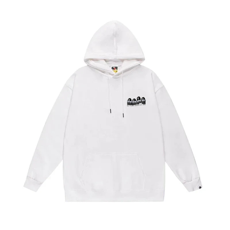 AAPE White Graphic Hoodie