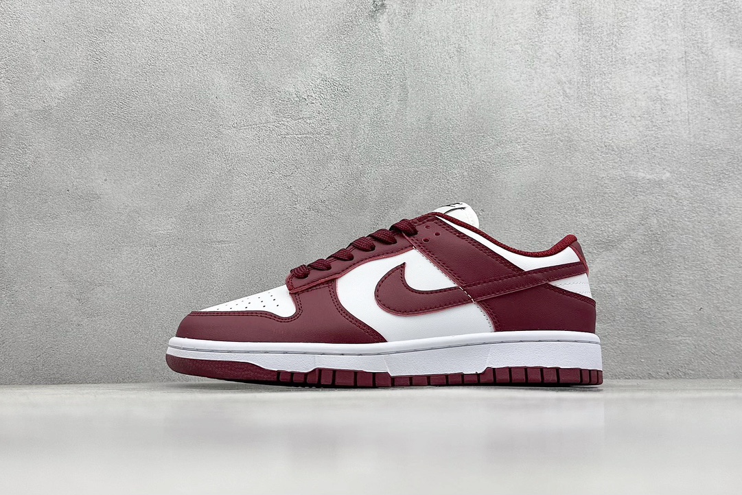Nike Dunk Low Burgundy White Sneakers