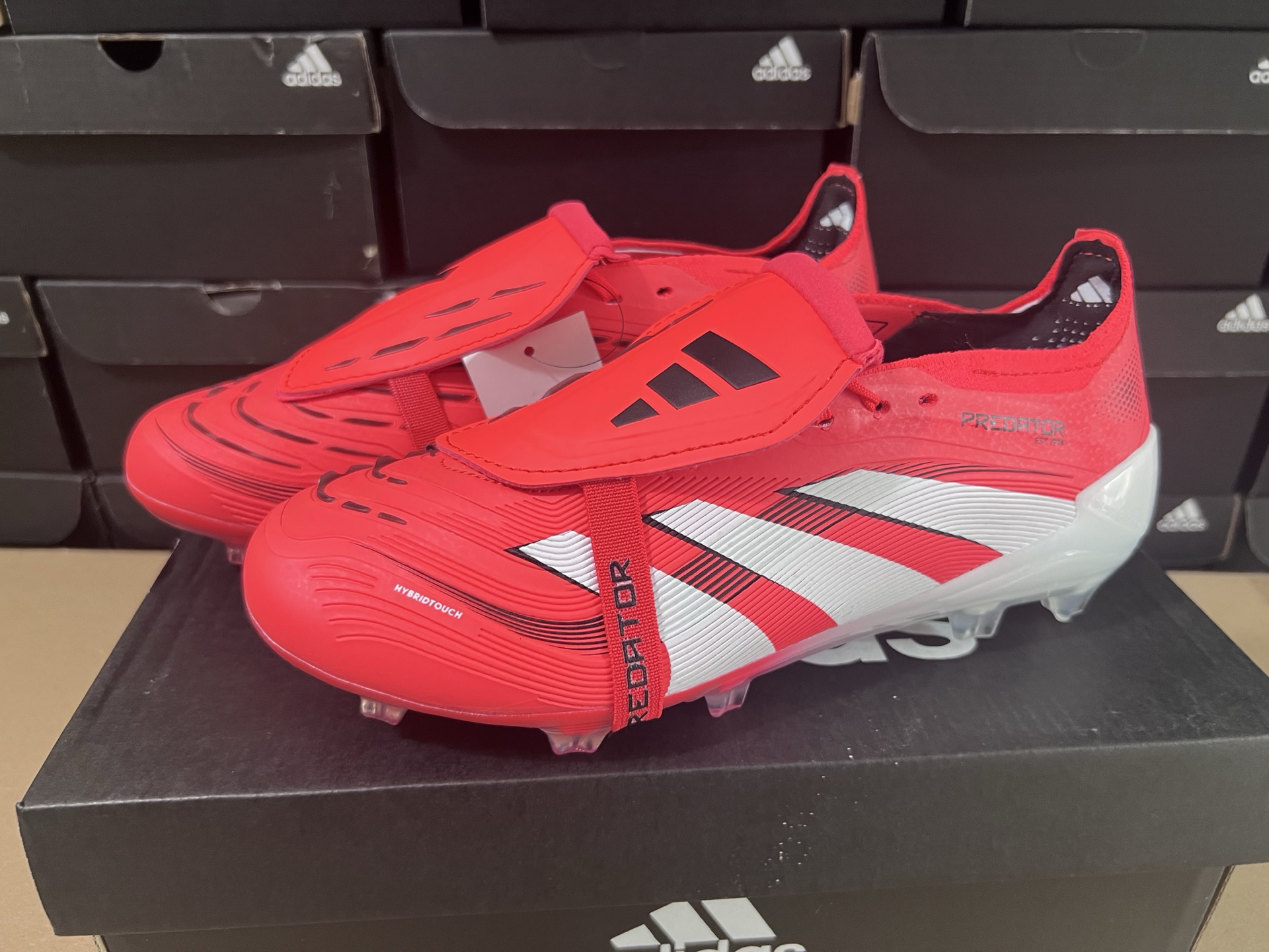 Adidas Predator Red White Soccer Cleats