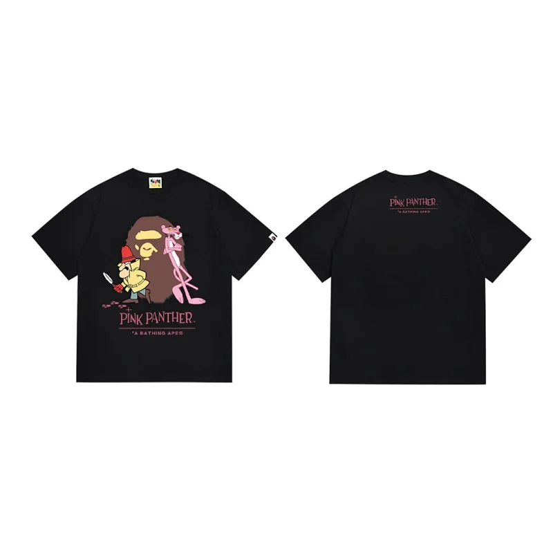 A BATHING APE x Pink Panther Black Graphic T - Shirt