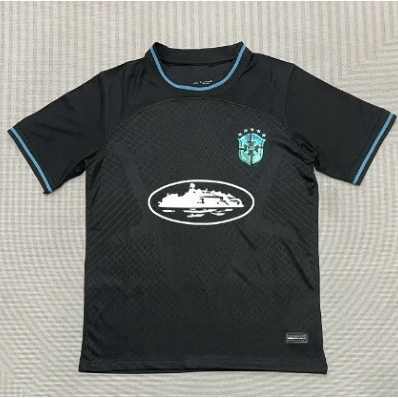 Corteiz Blue Brazil Jersey with White Oval