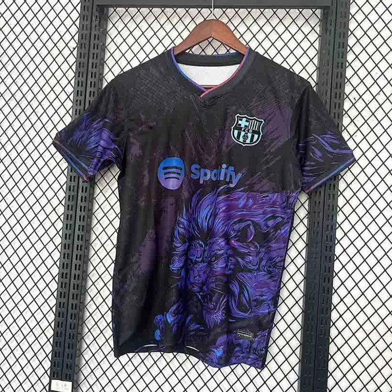 FC Barcelona Dark Blue Jersey with Stripes & Badge