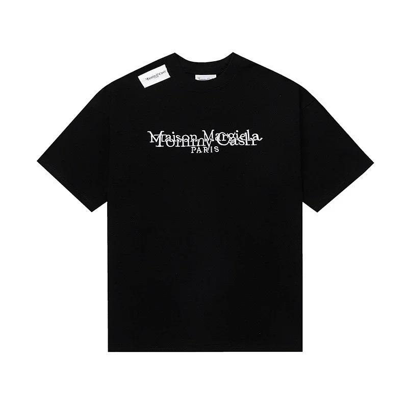 Maison Margiela x Tommy Cash Black Printed T - shirt with Shoulder Label