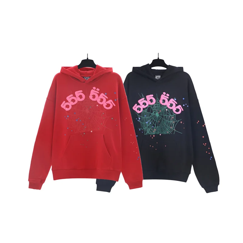 555 Spider Web Star Graphic Hoodie