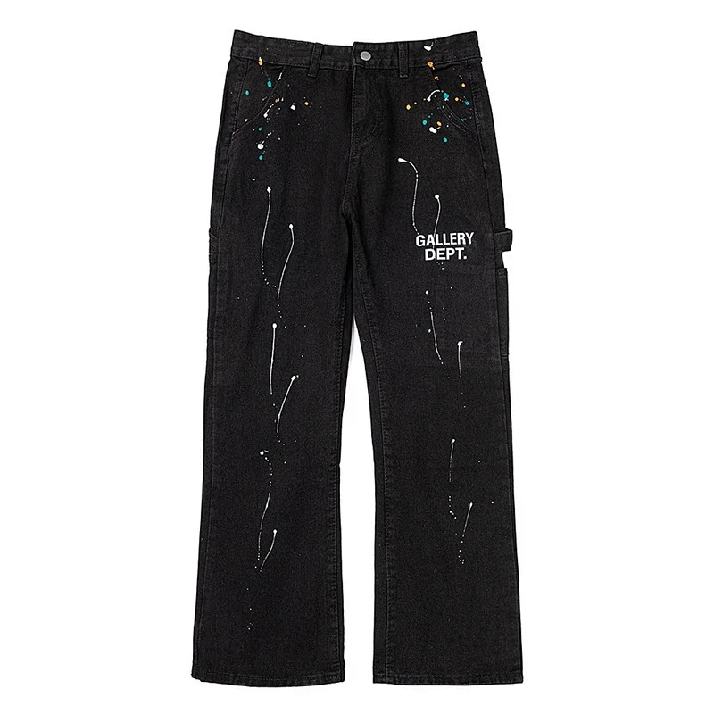 GALLERY DEPT. Black Paint - Splattered Utility Denim Jeans