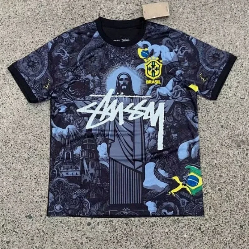 Stussy Brazil Graphic Tee: Christ & Rio Prints