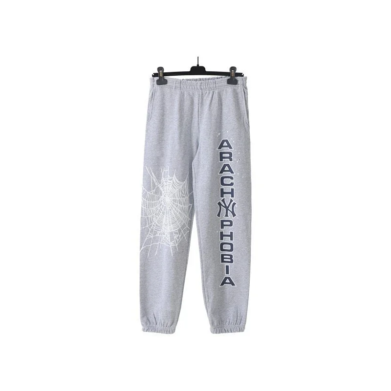 NY Gray ArachnoPhobia Spider Web Print Joggers