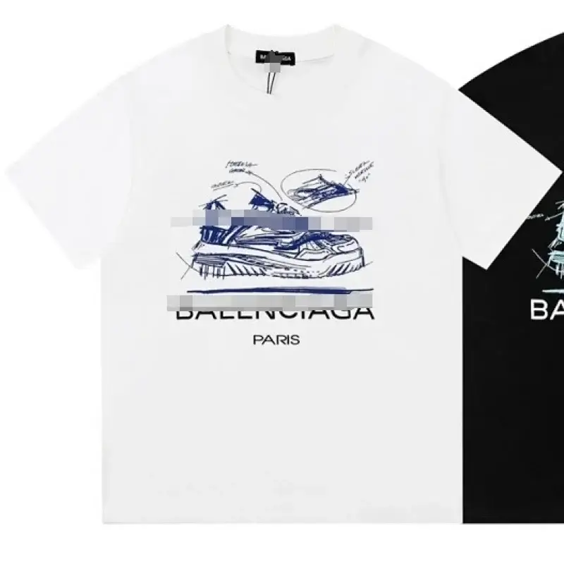 Balenciaga Paris Sketch Print T-Shirt