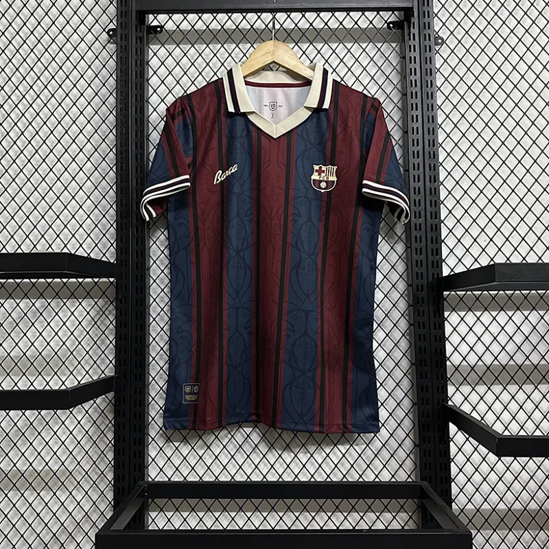 FC Barcelona Dark Blue Jersey with Pink & Gold Accents