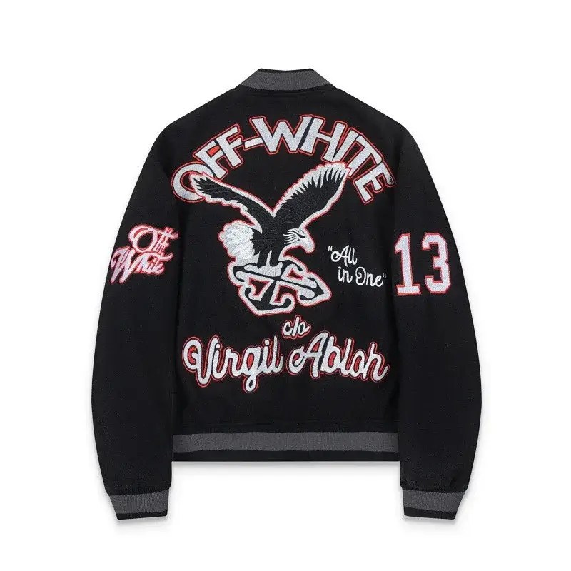 OFF-WHITE Embroidered Eagle Varsity Jacket