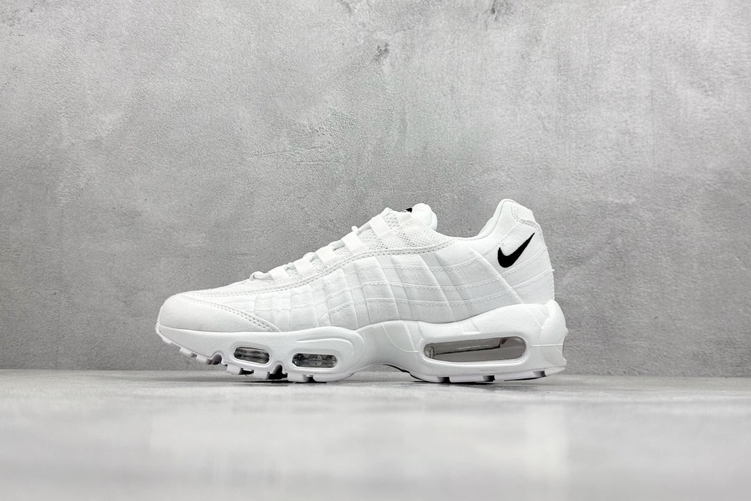 Nike Air Max 95 White Black Swoosh Sneakers