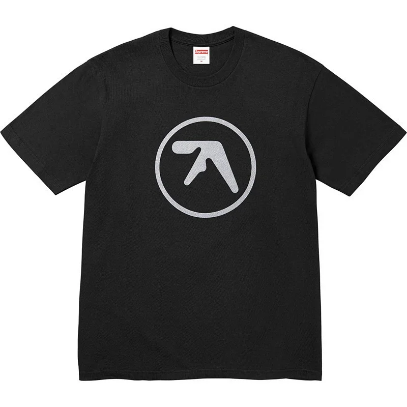Supreme Black T-Shirt with Circular Logo