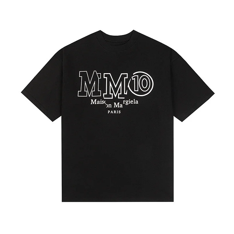 Maison Margiela Black MM10 Graphic - Print T - Shirt