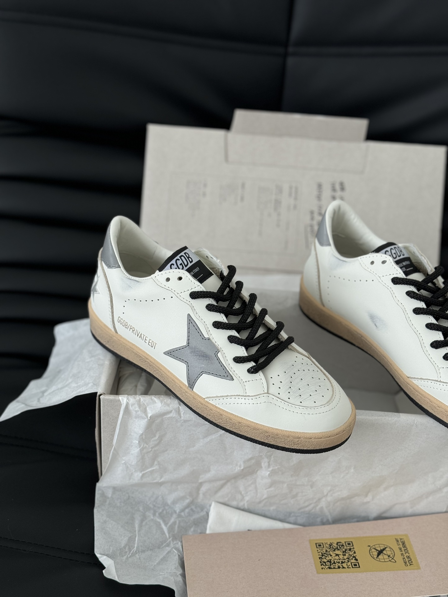 Golden Goose White Leather Star Sneakers