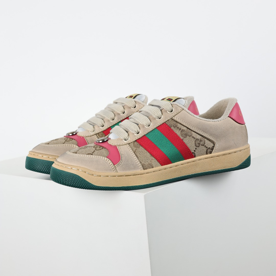 Gucci GG Striped Canvas Sneakers