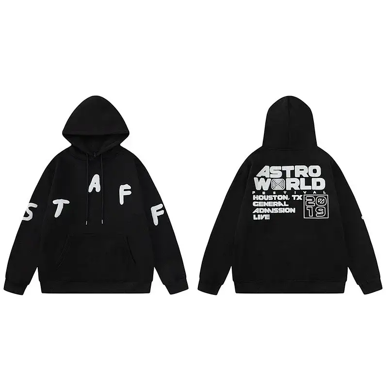ASTROWORLD Black STAFF Hoodie