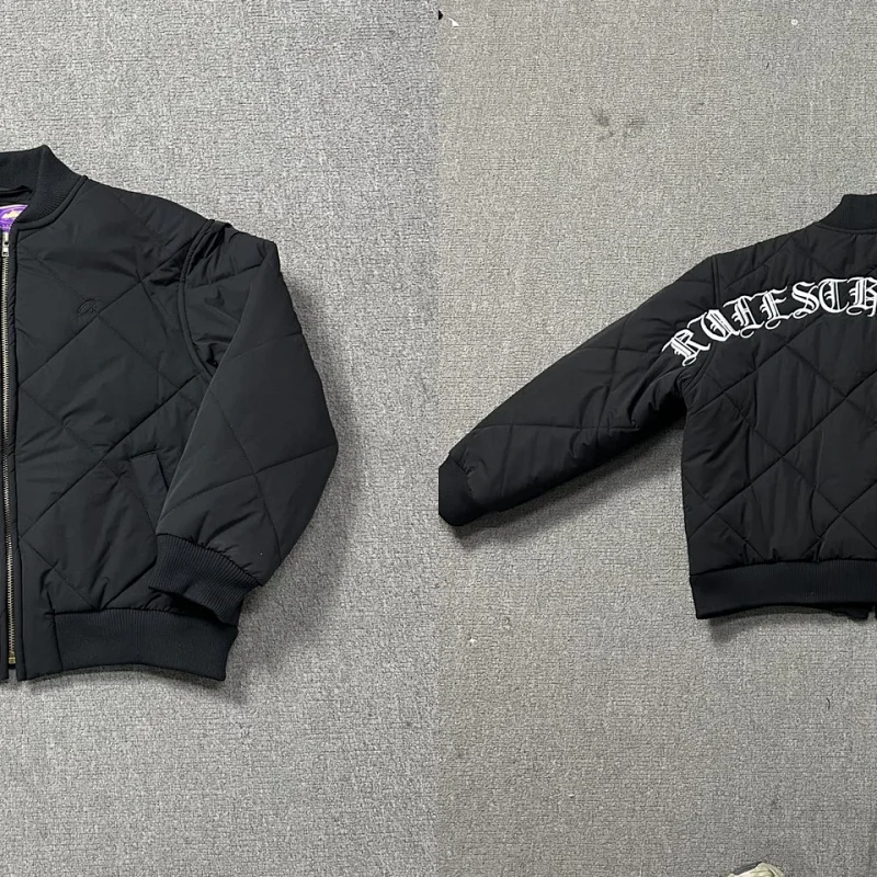 Corteiz Black Quilted Bomber