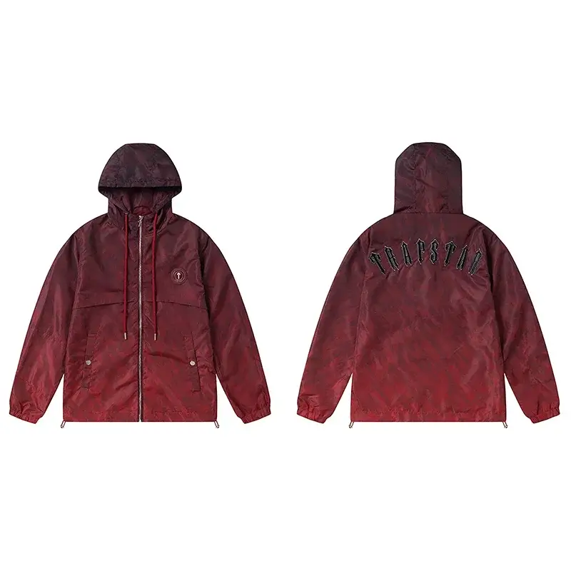 TRAPSTAR Burgundy Camo Zip Hoodie