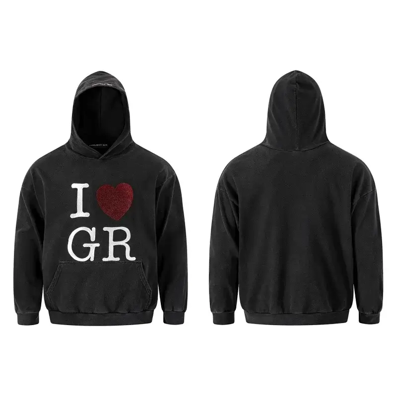 GRAILZ "I ❤️ GR" Black Hoodie