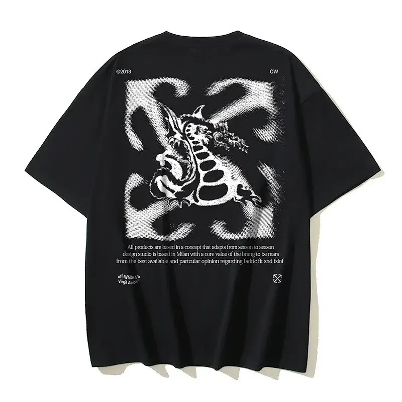 Off-White Black Dragon Graphic T-Shirt