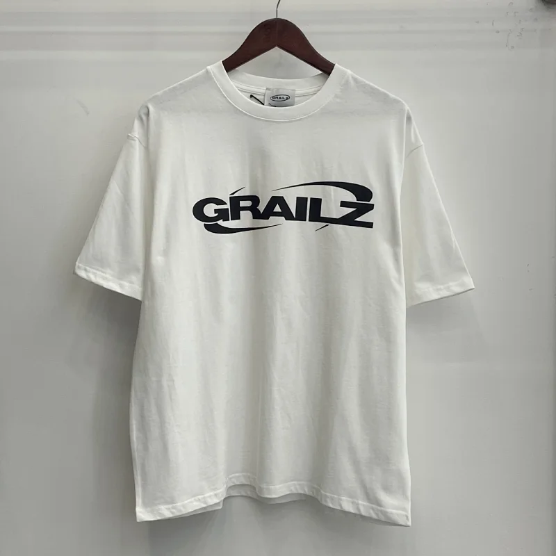 GRAILZ White Crew - Neck Short - Sleeve T - Shirt with GRAILZ Logo