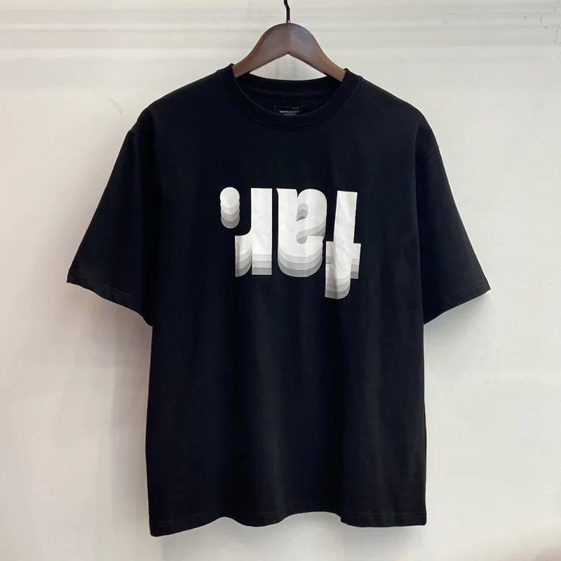 Puma Black Short Sleeve T - Shirt with Reversed White 3D Text