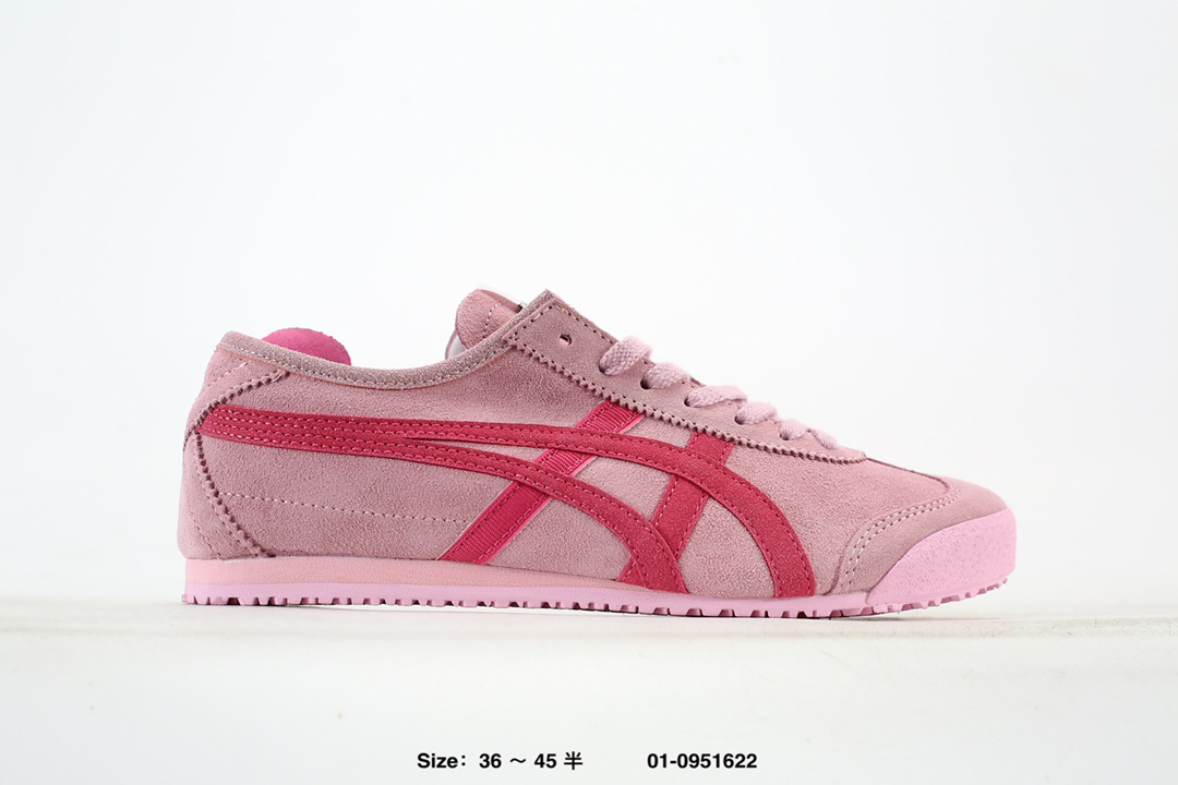 Onitsuka Tiger Pink Red Striped Casual Sneakers