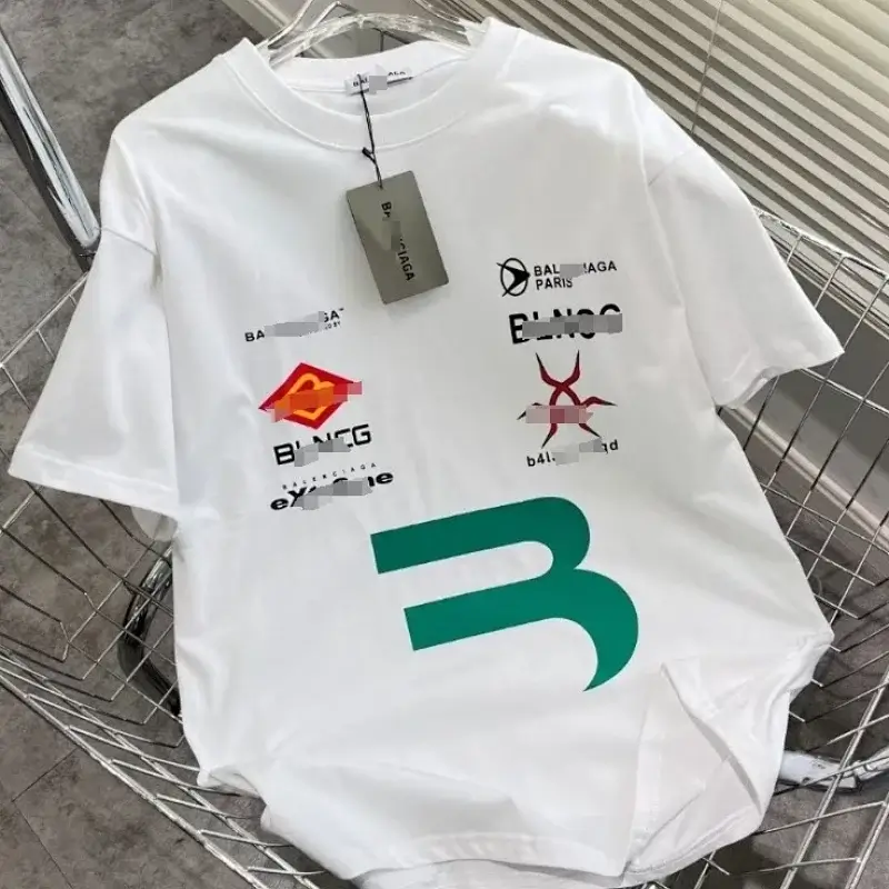 Balenciaga Multi-Print White T-Shirt