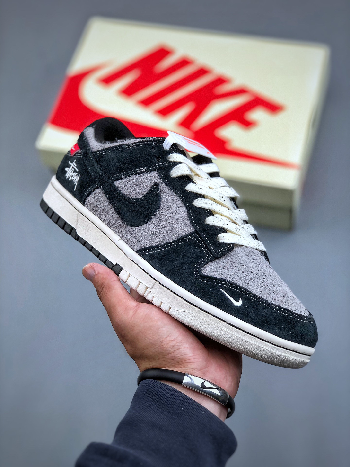 Nike Stussy x Dunk Low Retro Sneakers Black Gray