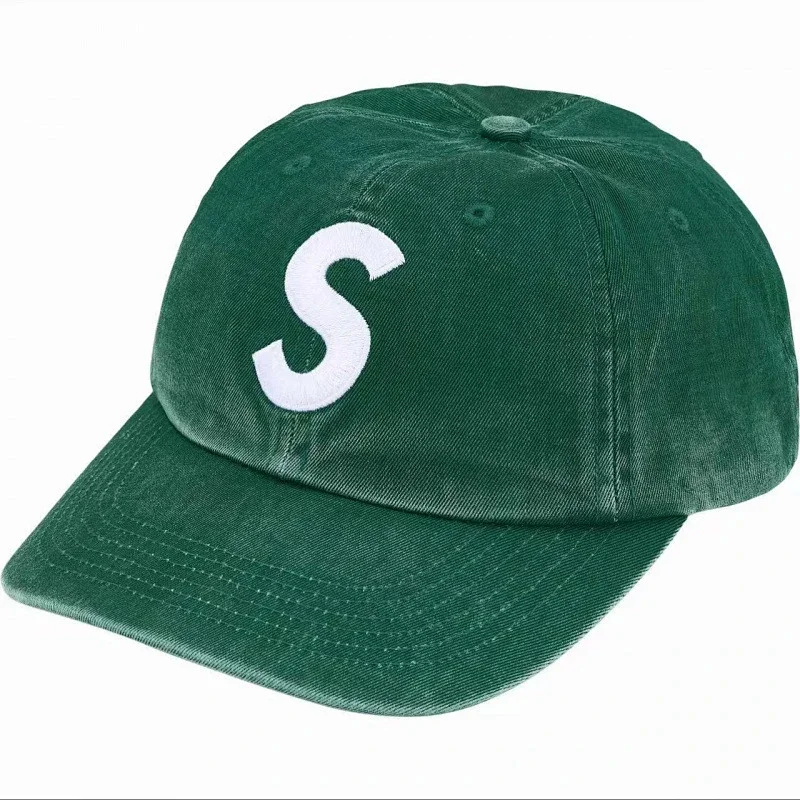 Supreme Green Embroidered S-Logo Cap