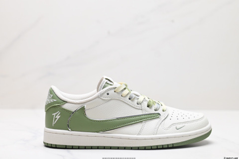 Nike Air Jordan 1 Travis Scott Reverse Swoosh Low Basketball Shoes