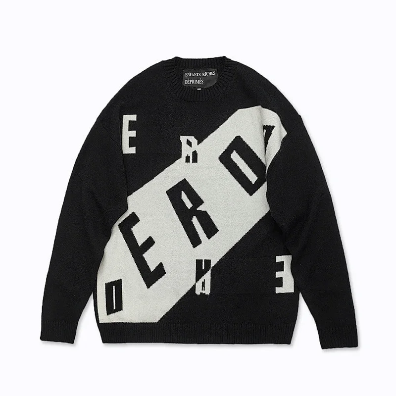 Enfants Riches Déprimés Black ERO Pattern Knit Sweater