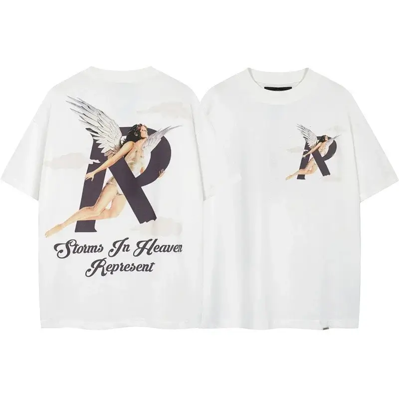 Represent White T-Shirt: Angel & "Storms In Heaven"