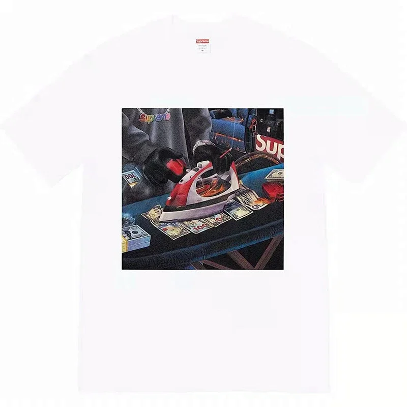 Supreme White Iron Money Graphic Tee